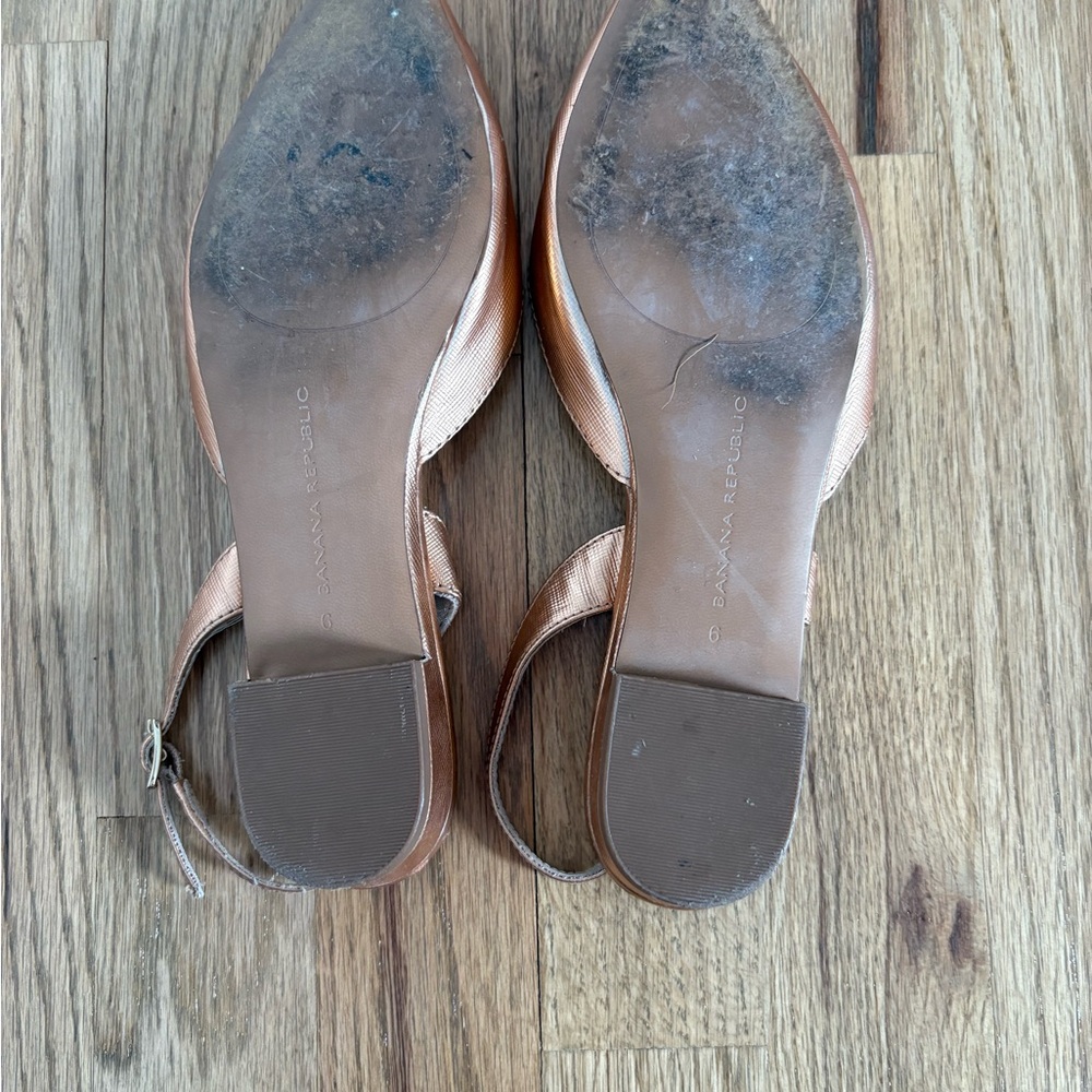 Banana Republic Women's Rose Gold Slingback Flats - Picture 3 of 4